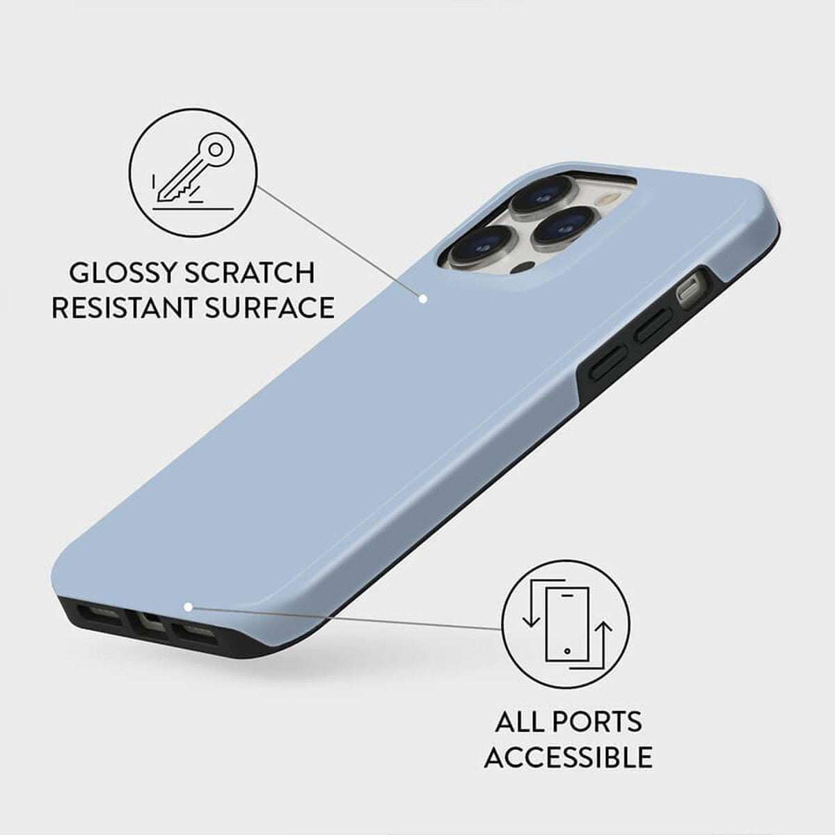 Pure Light Blue | Pure Color Classic Case Customize Phone Case shipmycase   