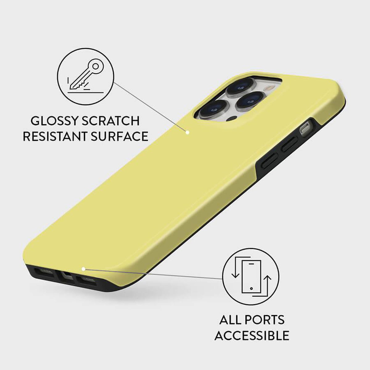 Pure Light Yellow | Pure Color Classic Case Customize Phone Case shipmycase   